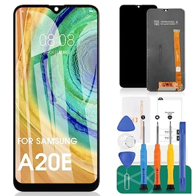 Abbildung von SRJTEK für Samsung Galaxy A20e Bildschirm Ersatz A10e LCD Display Touchscreen Digitizer Montagesets SM A202F, A202K, A102U (schwarz)