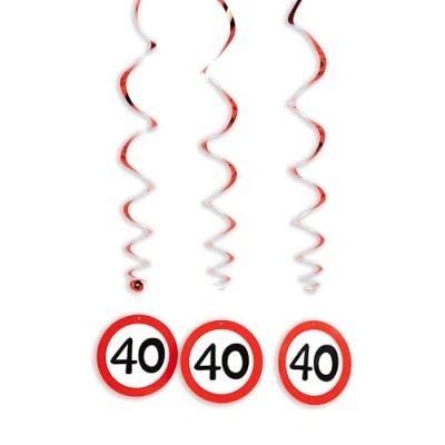 Abbildung von Geburtstagsdeko Party Spiralen 40 Geburtstag Deko Mann 40. Frauen Männer Tischdeko Tiwoca