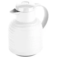 Abbildung von Emsa Isolierkanne &quot;Samba Wave&quot;, 1 l, Made in Germany, 12h warm/24h kalt, Quick Press Deckel, Glaskolben