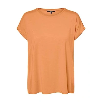 Abbildung von Vero Moda Vmava Plain TOP Gajrs Tshirt basic, Damen, Größe: XL, Mock orange