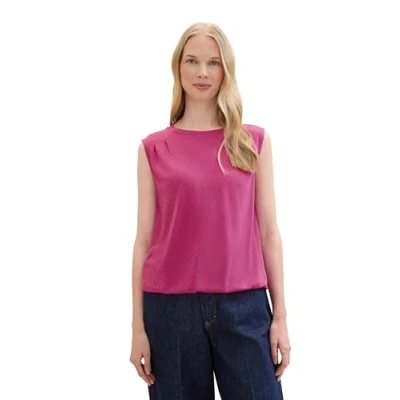 Abbildung von TOM Tailor Strukturiertes Bluse, Damen, Größe: XL, Lush orchid