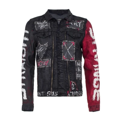 Abbildung von Cipo &amp; Baxx MIT Nieten Jeansjacke, Herren, Größe: Small, Black