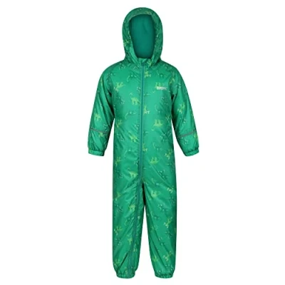 Abbildung von Regatta Splat II Little Adventurers wasserdichter Anzug für Kinder, mit Aufdruck