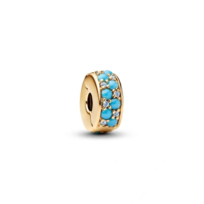 Abbildung von Pandora Damen Charm Gold/Türkis 763902C01