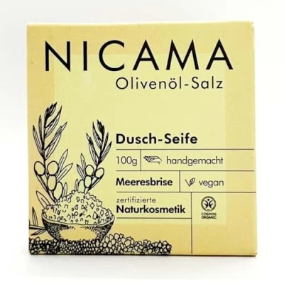 Abbildung von NICAMA Duschseife Olivenöl Salz 100g 100 g