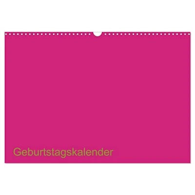 Abbildung von Bastel Geburtstagskalender pink/Geburtstagskalender (Wandkalender 2025 DIN A3 quer), CALVENDO Monatskalender
