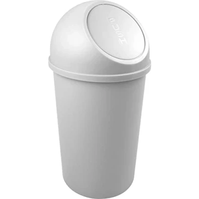 Abbildung von helit H2401282 Push Abfallbehälter „the flip“ 25L, lichtgrau