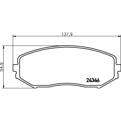 Abbildung von HELLA 8DB 355 012 351 Bremsbelagsatz mit akustischer Verschleißwarnung SUZUKI: GRAND VITARA 2 SUV, 1 Cabriolet