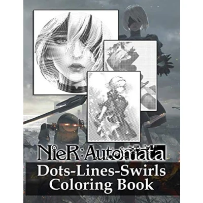 Abbildung von Nier Automata Dots Lines Swirls Coloring Book: Favorite Book New Kind Activity Books For Adult And Kid