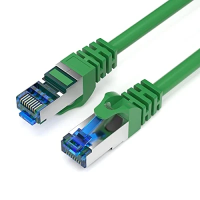 Abbildung von JAMEGA CAT 7 Patchkabel Ethernet RJ45 Netzwerkkabel Rohkabel LAN Kabel Kabel, CAT.7, RJ 45 Stecker (Ethernet) (25 cm)