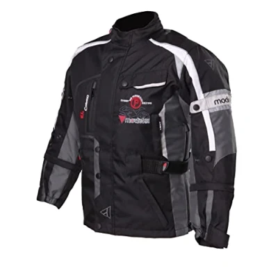 Abbildung von Modeka El Chango Kinder Motorrad Textiljacke (Black/Grey,164)