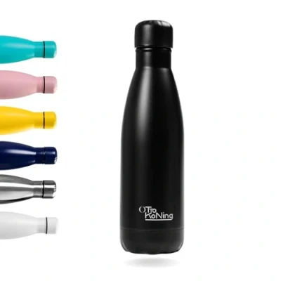 Abbildung von Otto Koning Edelstahl Thermosflasche 500ml Doppelwandige Vakuumisolierte Thermoskanne 0,5L Auslaufsichere und BPA freie Trinkflasche mit Stilvollem Design
