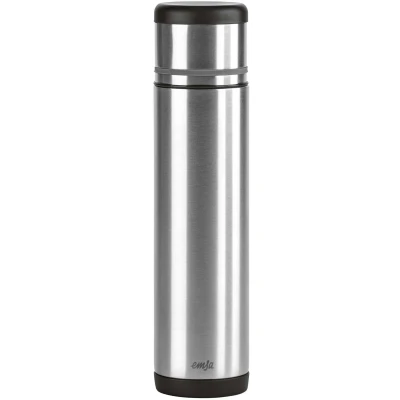 Abbildung von Emsa Isolierflasche &quot;Mobilty&quot;, Edelstahl schwarz, SAFE LOC Verschluss, 100% dicht, 12h heiß/24h kalt