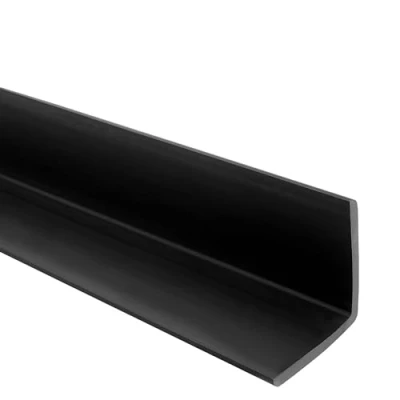 Abbildung von Quest Winkelprofil 27x27mm Kantenschutzwinkel Winkelleiste Eckenschutz PVC Kunststoff Ohne Klebeband 180cm, Schwarz
