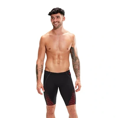 Abbildung von Speedo Herren Eco Endurance + Pro II Badehose, Schwarz/Fed Rot, 1