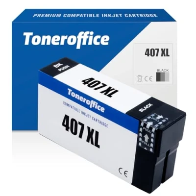 Abbildung von 407 Druckerpatrone XL kompatibel mit Epson C13T07U140 Druckerpatronen Schwarz für Workforce Pro WF 4745 DTWF (ca. 2600 Seiten)