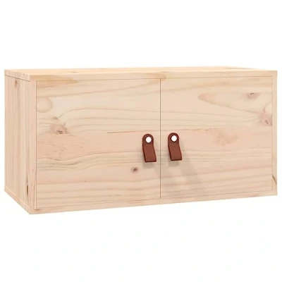 Abbildung von vidaXL Wandschrank, Hängeschrank mit viel Stauraum, Schwebeschrank für Wohnzimmer, TV Schrank Wohnzimmerschrank Holzschrank, Massivholz Kiefer