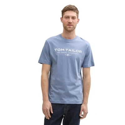 Abbildung von TOM Tailor Tshirt print, Herren, Größe: Large, Dove blue