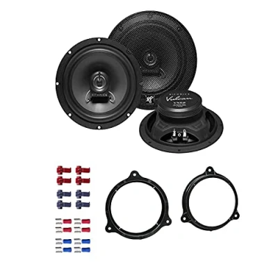Abbildung von Hifonics VX 62 Lautsprecher mit Einbauset passend für Nissan NV200 (M20N) ab 2009 Türen vorne/hinten 360 Watt 165mm 2 Wege Koax