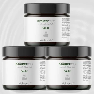 Abbildung von Weihrauchsalbe Extra Stark Weihrauch Creme Hochdosiert Boswellia 3 x 100 ml