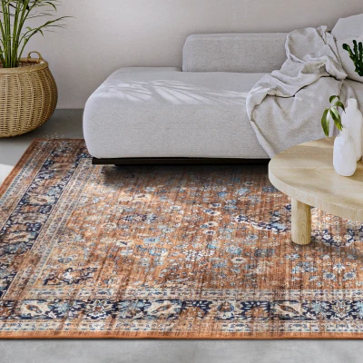 Abbildung von freundin Home Collection Teppich &quot;Aurora&quot;, rechteckig, Kurzflor, Anti Rutsch, Orient, Vintage, Klassisch, Wohnzimmer, Flur