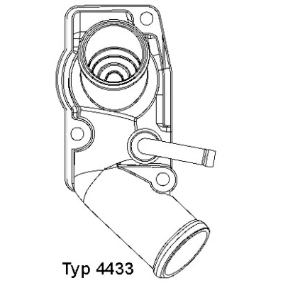 Abbildung von WAHLER 4433.92D Kühlwasserthermostat 92 mit Dichtung OPEL: Zafira A, Astra G CC, Caravan