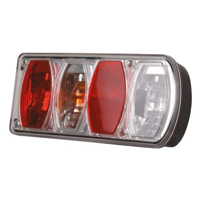 Abbildung von CARPOINT 0413977 Rückleuchte hinten rechts P21W 12, 10 30 rot/gelb, glasklar mit Glühlampen