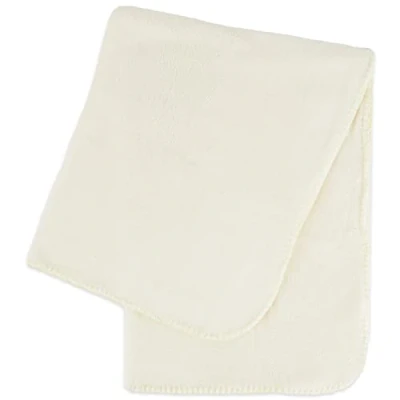 Abbildung von Bieco Baby Decke beige klein Babydecke flauschig Fleecedecke Creme einfarbig dünne Kuscheldecke