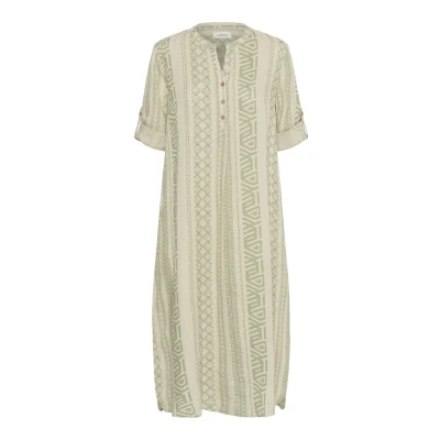 Abbildung von Cream Bellis Cafta Mollie FIT Blusenkleid, Damen, Größe: L/XL, Ethnic geo tea