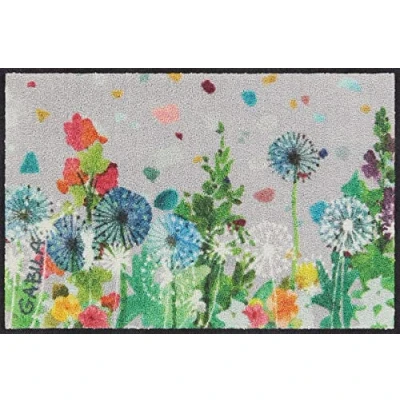Abbildung von Salonloewe Fußmatte Bee Happy Portrait 050x077 bunt Eingangsmatte Frühling Blumen