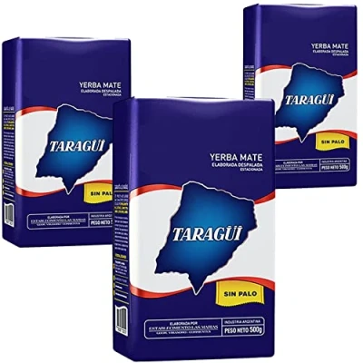 Abbildung von Yerba Mate Tee Taragui Sin Palo 1.5kg (500g x 3) + Geschenk Probe (40g): Reich an Antioxidantien, Vitaminen, beschleunigt den Stoffwechsel, zuckerfrei Argentinien