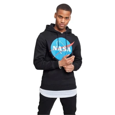 Abbildung von Mister Tee NASA Hoody Kapuzenpullover, Herren, Größe: Large, Black