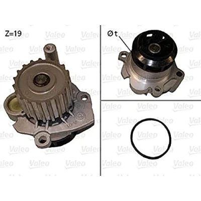Abbildung von VALEO 506701 Wasserpumpe mit Dichtungen ohne Deckel VOLKSWAGEN: Polo IV Schrägheck, Limousine, SKODA: Fabia I 1 Combi