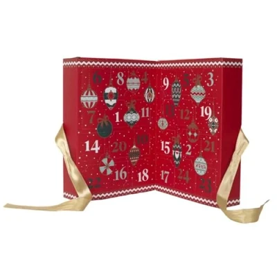 Abbildung von HOME DECO FACTORY, BO0093, Advent Calendar with 24 Scented Candles, Traditional and Festive Design, ideal for Creating a warm Atmosphere Size: Color: Red