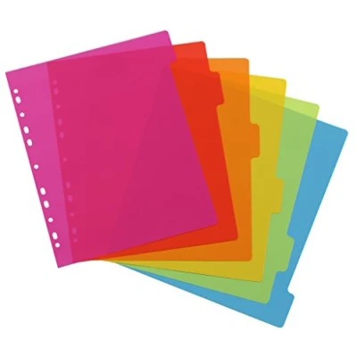 Abbildung von Viquel 6 Trennblätter Happy Neon Maxi A4