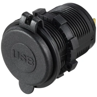 Abbildung von Voltcraft USB Doppelsteckdose 12 24V 4,8A mit Schutzdeckel 12/24 V