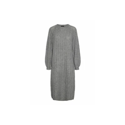 Abbildung von Pieces Maggy Strickkleid, Damen, Größe: XXL, Medium grey melange