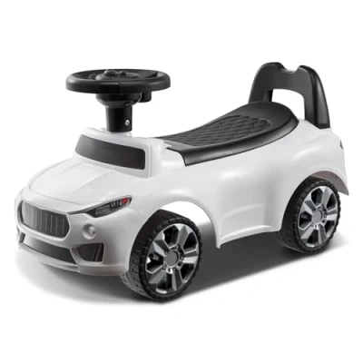 Abbildung von VEVOR Rutschauto, 66 x 29 36 cm Rutscher Kinderfahrzeug für Kleinkinder von 1 bis 3 Jahren, Kinderauto mit Musiklenkrad, Hupe und Stauraum unter dem Sitz, Rutschfahrzeug zum Sitzen Stehen Weiß