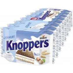 Abbildung von Knoppers Joghurt 8 x 25g Gefüllte Waffelschnitte mit Joghurtcreme und Nougatcremefüllung