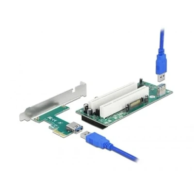 Abbildung von DeLOCK Riser Karte PCI Express x1 zu 2 x 32 Bit Slot mit 60 cm Kabel