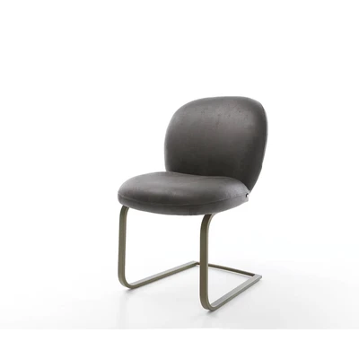 Abbildung von Freischwinger Nube Flex Anthrazit Vintage flach Effektfinish Titan Taschenfederkern