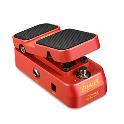 Abbildung von Donner Gitarre Wah Pedal, 2 in 1 Volume Mini Vintage Elektrogitarren Effektpedal mit aktivem Lautstärkeregler, Leichtes Gitarrenpedal