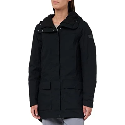 Abbildung von Schöffel Damen Ins. Parka Rotterdam L, wind und wasserdichter mit verstellbarer Taille, Wintermantel 4 Wege Stretch Teddyfutter, black, 48