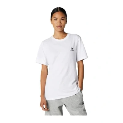 Abbildung von Converse Embroidered STAR Chevron TEE Unisex Tshirt basic, Größe: XXS, White