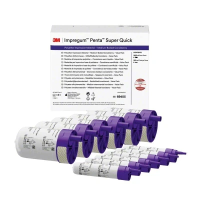 Abbildung von Impregum Penta Super Quick Medium Body Value Pack 6 Basispasten à 300ml, Katalysatoren 60ml
