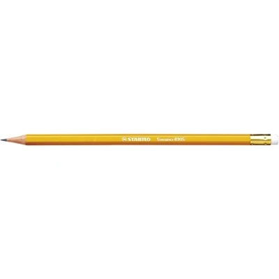 Abbildung von 12 x Stabilo Bleistift mit Radierer Swano HB gelb