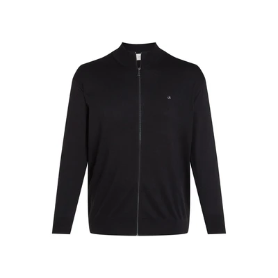 Abbildung von Calvin Klein ZIP Jacket Strickjacke, Herren, Größe: 3XL, Black