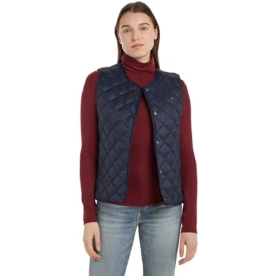 Abbildung von Tommy Hilfiger Steppweste mit Logostickerei