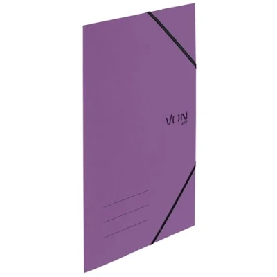 Abbildung von VON Leitz 5er Pack Eckspannermappe A4, Recycling Karton, für 150 Blatt, 3 Klappen, Mappe Mit Gummizug, modernem Aufdruck, Leichter Ordner Schule &amp; Zuhause, Violett, 30080065