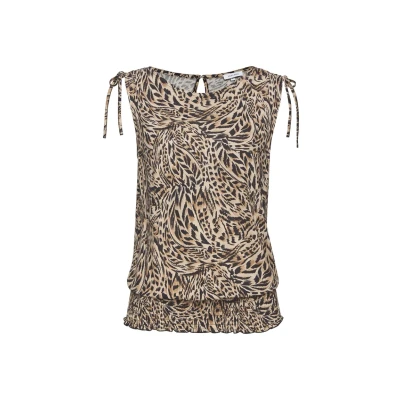 Abbildung von Buffalo Bluse, Damen, Größe: 32/34, Beige jeansblau bedruckt